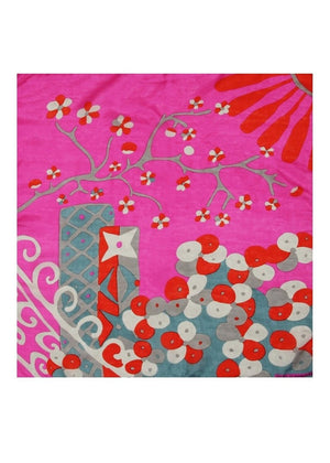 Mini Sakura Silk Sarf in Fuchsia from LES BELLES VAGABONDES at Edito Boutique
