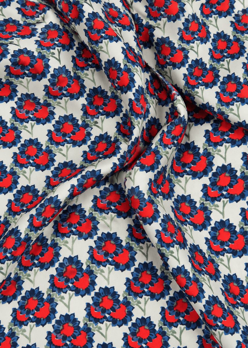 Mini Sunflower Silk Scarf in Beige from LES BELLES VAGABONDES at Edito Boutique