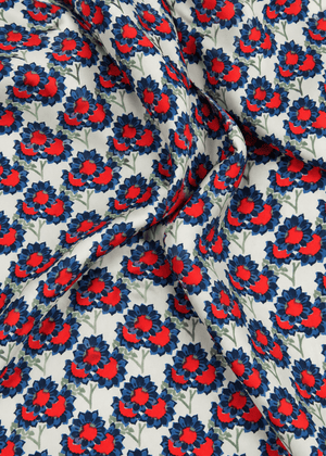 Mini Sunflower Silk Scarf in Beige from LES BELLES VAGABONDES at Edito Boutique