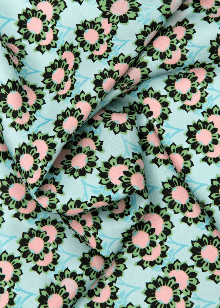 Mini Sunflower Silk Scarf in Black from LES BELLES VAGABONDES at Edito Boutique