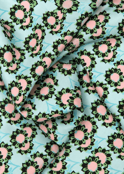 Mini Sunflower Silk Scarf in Black from LES BELLES VAGABONDES at Edito Boutique