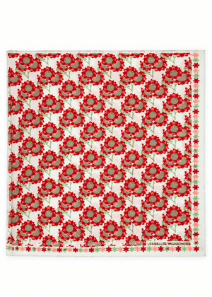 Mini Sunflower Silk Scarf in Pink from LES BELLES VAGABONDES at Edito Boutique