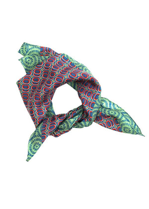 Mini Tempo Silk Scarf in Khaki from LES BELLES VAGABONDES at Edito Boutique