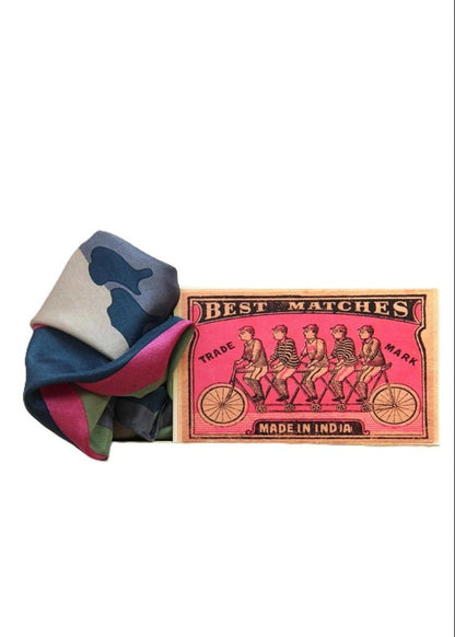 Mini Vivario Silk Scarf in Fushia from LES BELLES VAGABONDES at Edito boutique