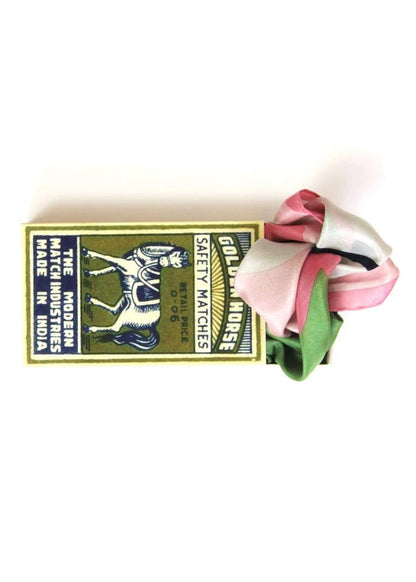 Mini Vivaro Silk Scarf in Khaki from LES BELLES VAGABONDES at Edito boutique