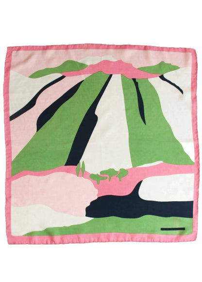 Mini Vivaro Silk Scarf in Khaki from LES BELLES VAGABONDES at Edito boutique