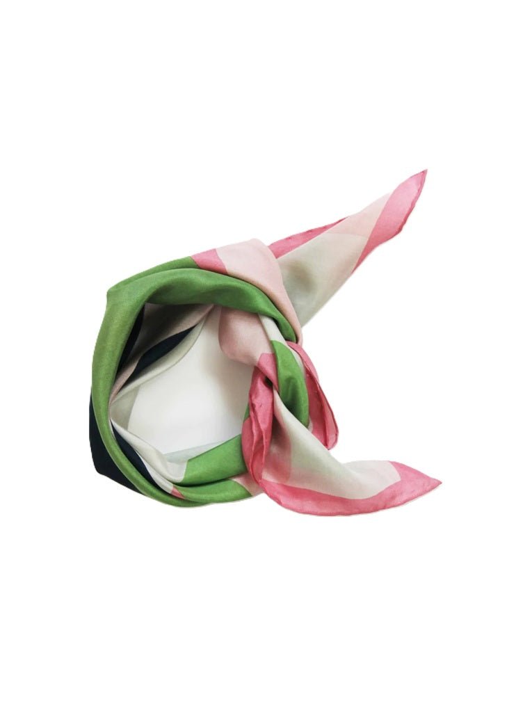 Mini Vivaro Silk Scarf in Khaki from LES BELLES VAGABONDES at Edito boutique