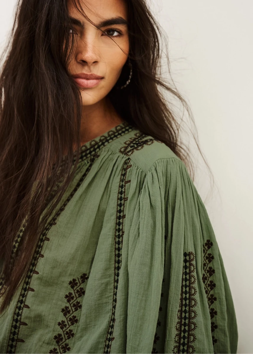 Mona Blouse in Green from BA&SH at Edito Boutique