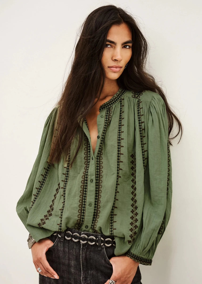 Mona Blouse in Green from BA&SH at Edito Boutique
