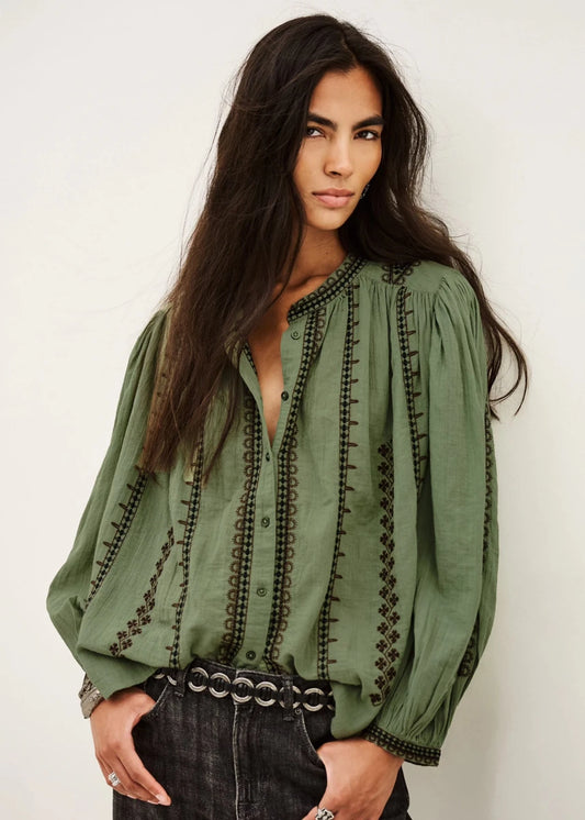 Mona Blouse in Green from BA&SH at Edito Boutique
