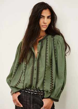 Mona Blouse in Green from BA&SH at Edito Boutique