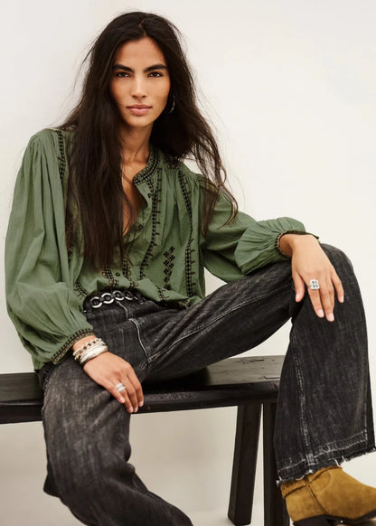 Mona Blouse in Green from BA&SH at Edito Boutique