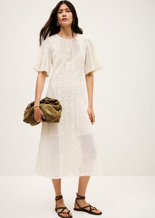 Moody Midi Dress in Ecru from BA&SH at Edito boutique