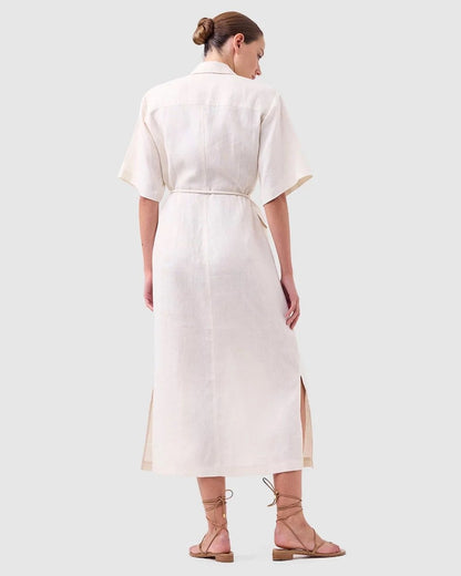 Morrison Avaline Shirt Dress in Ecru