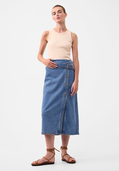 Morrison Hunter Denim Skirt in Blue