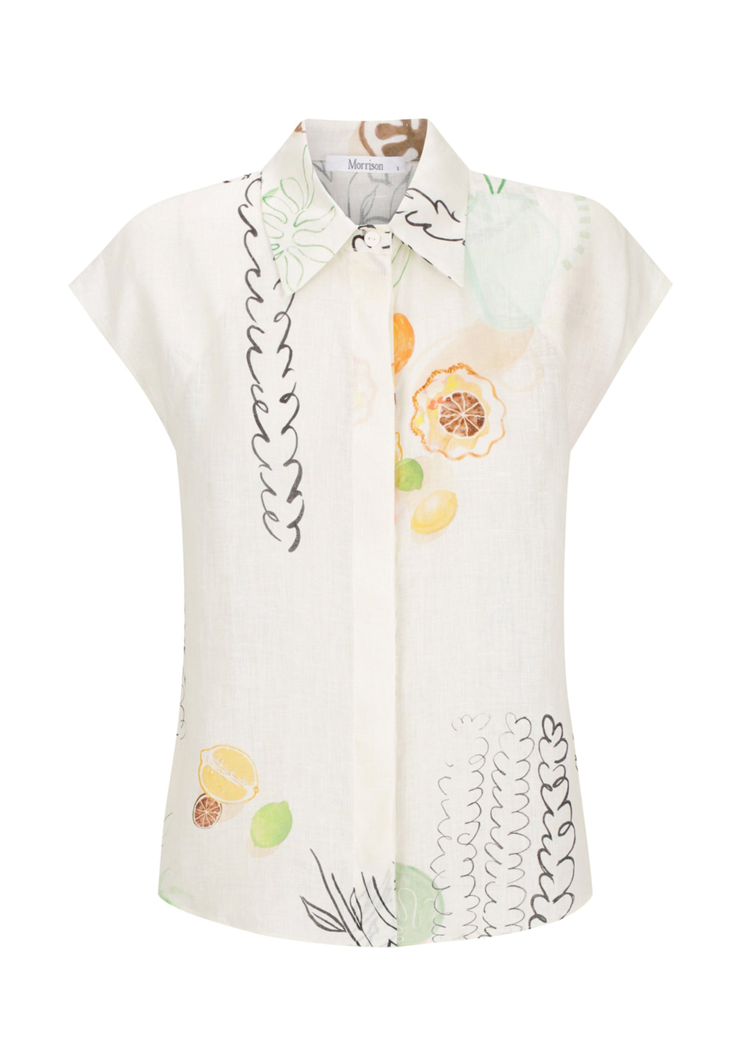 Morrison Maison Linen Shirt in Botanical Print