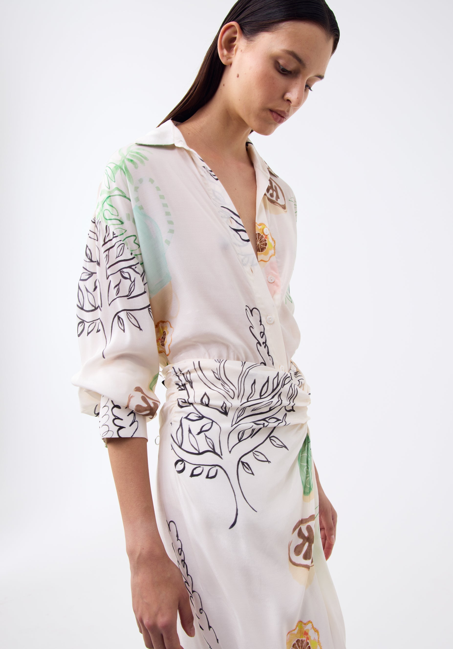 Morrison Maison L/S Shirt in Botanical Print