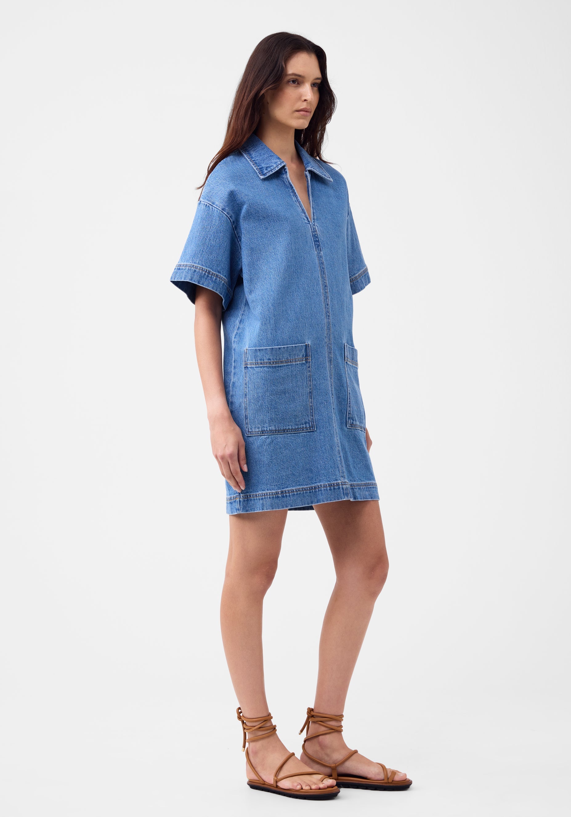 Morrison Romeo Denim Dress in Blue