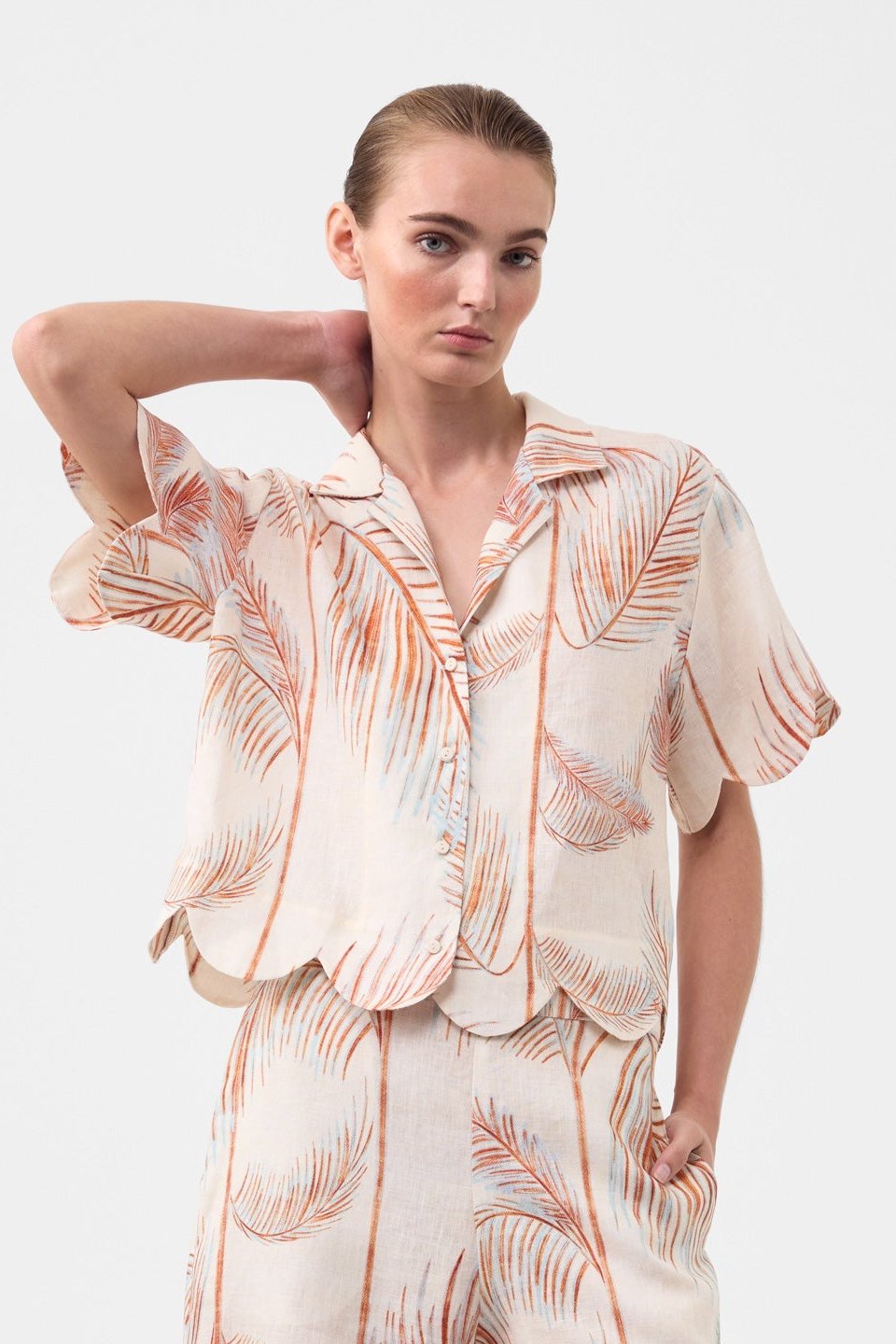 Morrison Rowie Linen Shirt in Print