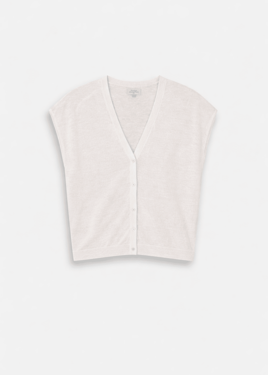 Mounia Vest in Ecru from HARTFORD at Edito boutique