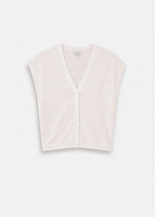 Mounia Vest in Ecru from HARTFORD at Edito boutique