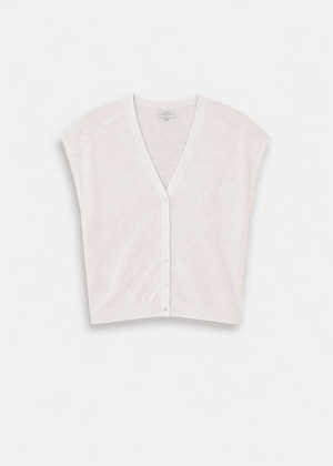 Mounia Vest in Ecru from HARTFORD at Edito boutique