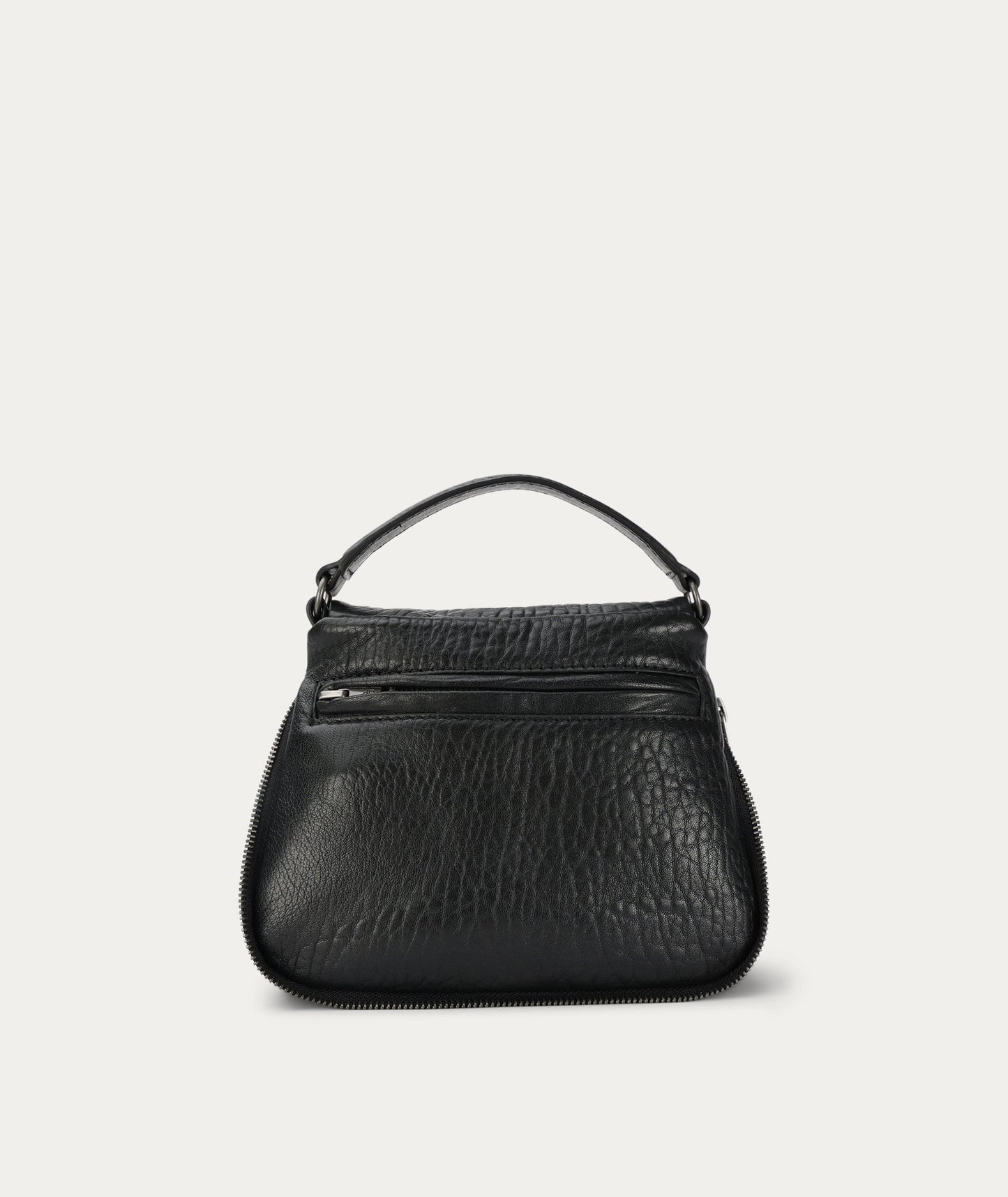 Mr Caiman Mini Bag in Black Bulle/Gunmetal from Deadly Ponies