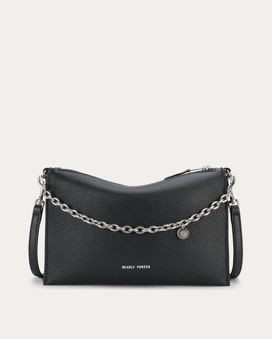 Mr Siamese Bag in Black/Silver from DEADLY PONIES at Edito boutique
