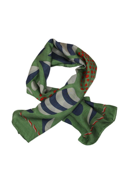Myosotis Silk Scarf in Khaki from LES BELLES VAGABONDES at Edito Boutique