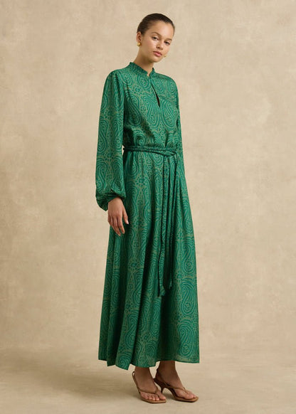 Nala Dress in Paisley Green from HANNAH ARTWEAR at Edito boutique