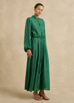 Nala Dress in Paisley Green from HANNAH ARTWEAR at Edito boutique