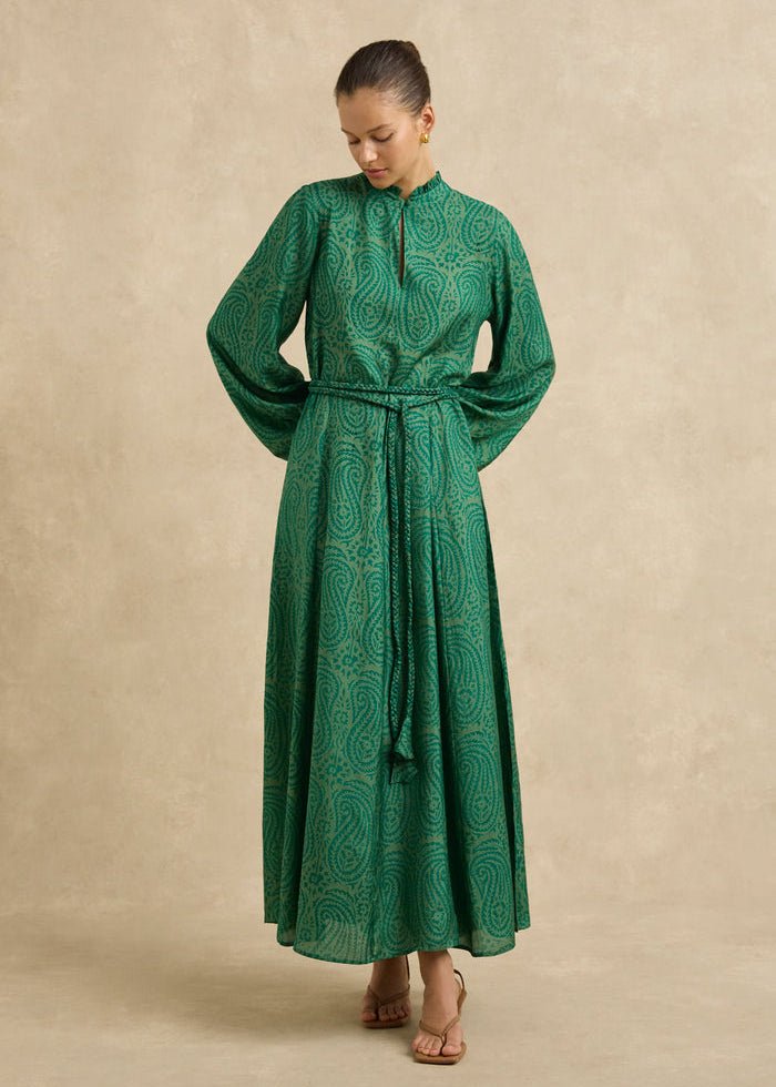 Nala Dress in Paisley Green from HANNAH ARTWEAR at Edito boutique