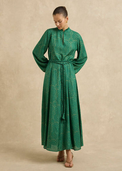 Nala Dress in Paisley Green from HANNAH ARTWEAR at Edito boutique