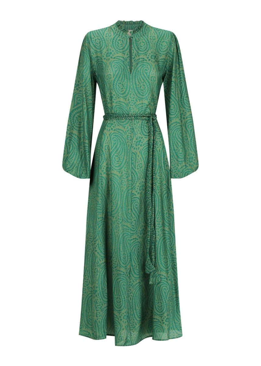Nala Dress in Paisley Green from HANNAH ARTWEAR at Edito boutique