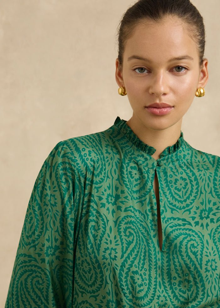 Nala Dress in Paisley Green from HANNAH ARTWEAR at Edito boutique