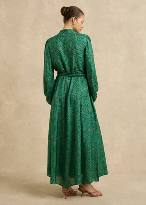 Nala Dress in Paisley Green from HANNAH ARTWEAR at Edito boutique