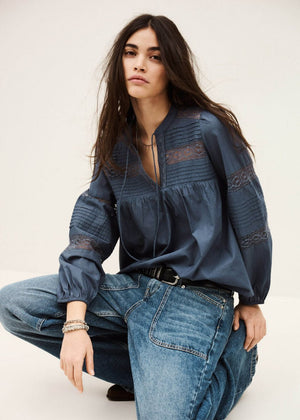 Nami Blouse in Blue from BA&SH at Edito boutique