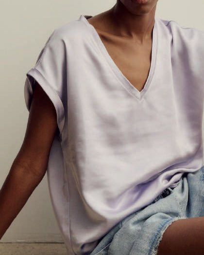 Natalia Top in Lavender from MELISSA NEPTON at Edito boutique