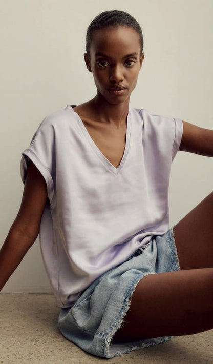 Natalia Top in Lavender from MELISSA NEPTON at Edito boutique