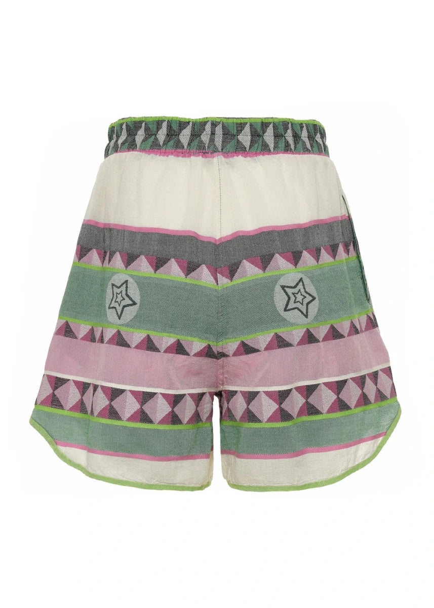 Nativa Shorts in Green/Pink from DEVOTION TWINS at Edito Boutique