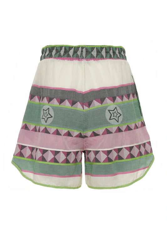 Nativa Shorts in Green/Pink from DEVOTION TWINS at Edito Boutique