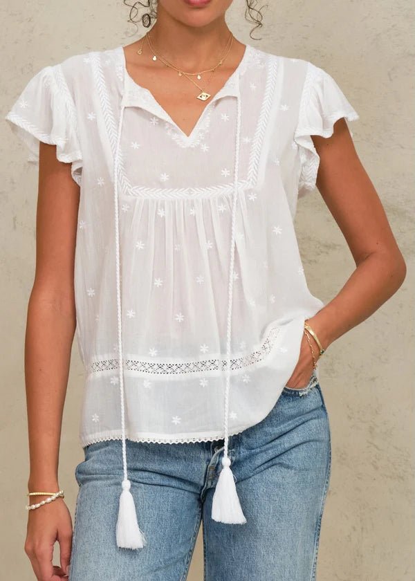 Navi S/S Top in White from M.A.B.E at Edito Boutique