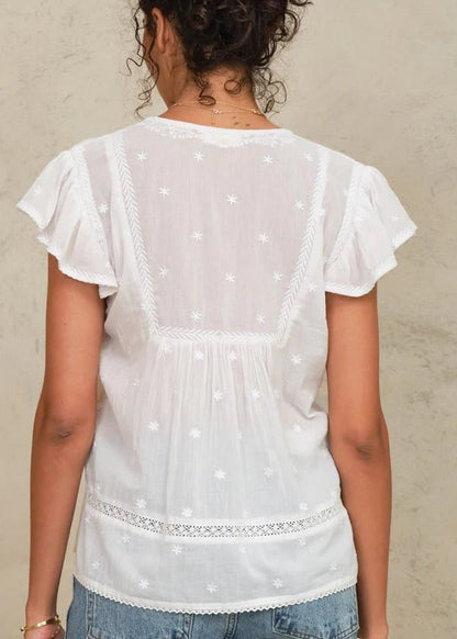 Navi S/S Top in White from M.A.B.E at Edito Boutique