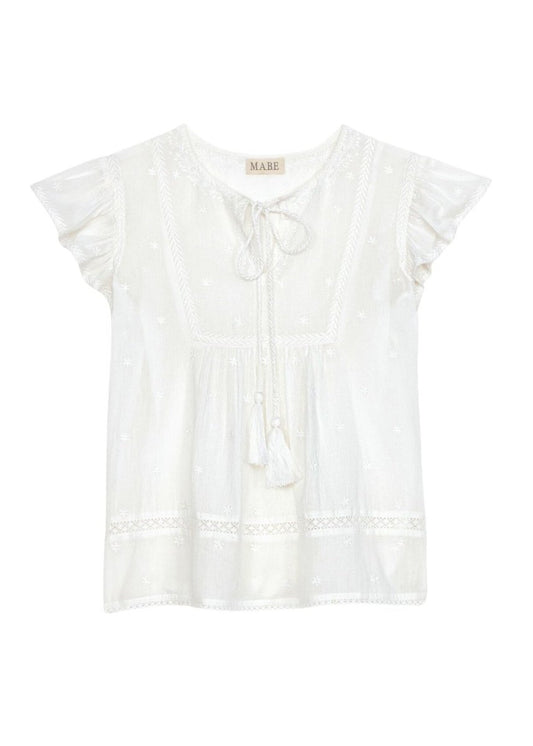 Navi S/S Top in White from M.A.B.E at Edito Boutique
