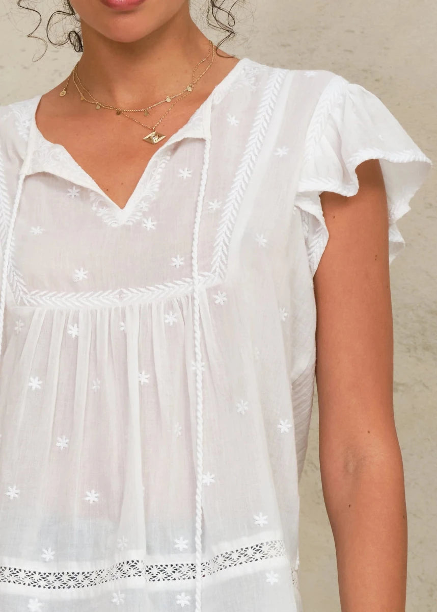 Navi S/S Top in White from M.A.B.E at Edito Boutique