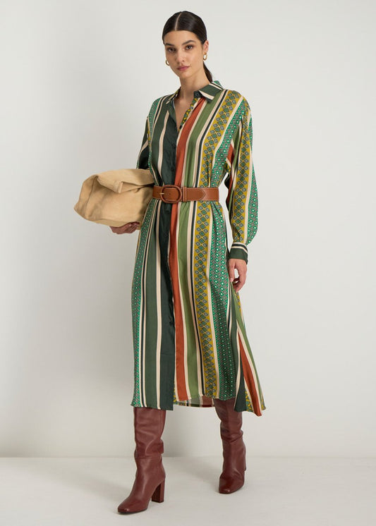 Neria Midi Dress in Multico from STELLA FOREST at Edito boutique