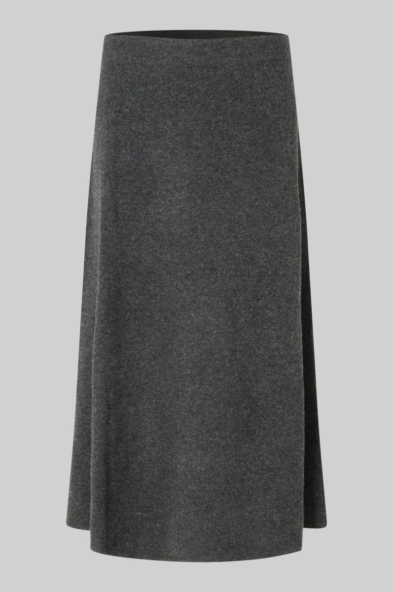 Neva Knit Skirt in Dark Grey from SECOND FEMALE at Edito boutique