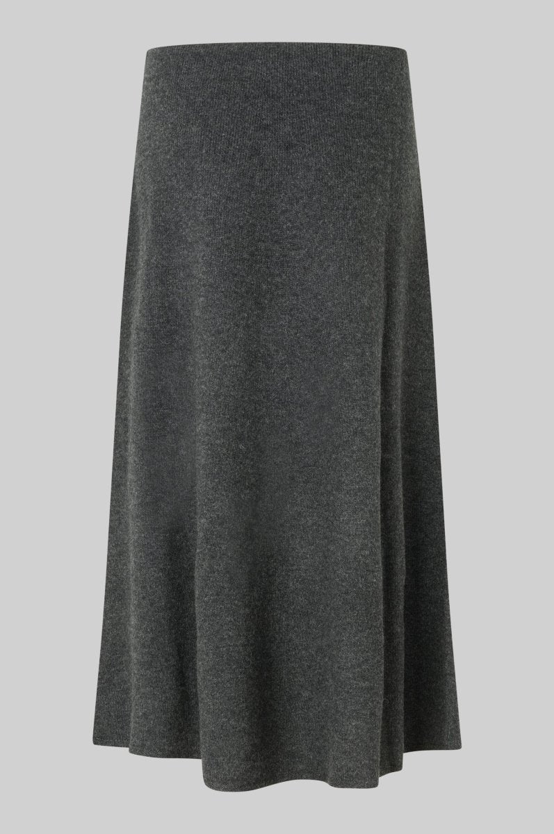 Neva Knit Skirt in Dark Grey from SECOND FEMALE at Edito boutique