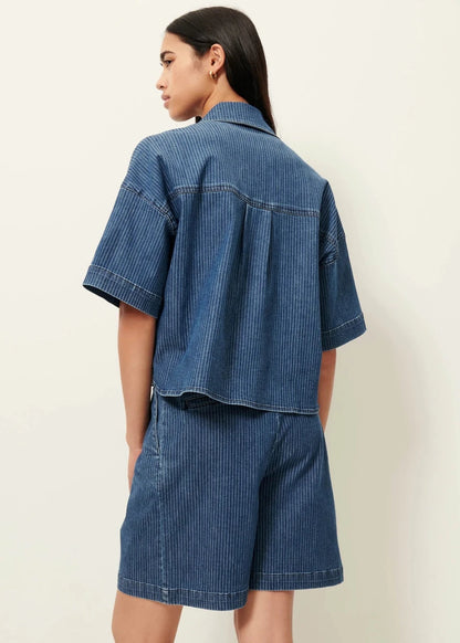 Newport Overshirt in Regate Blue from SESSUN at Edito boutique