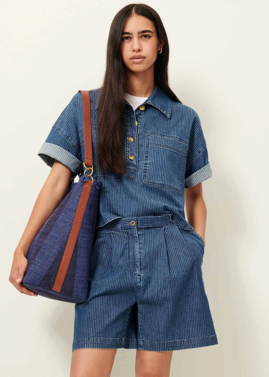 Newport Overshirt in Regate Blue from SESSUN at Edito boutique